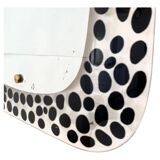 Mid Century Modern Wall Mirror with Polka Dot pattern, Italy 1960s