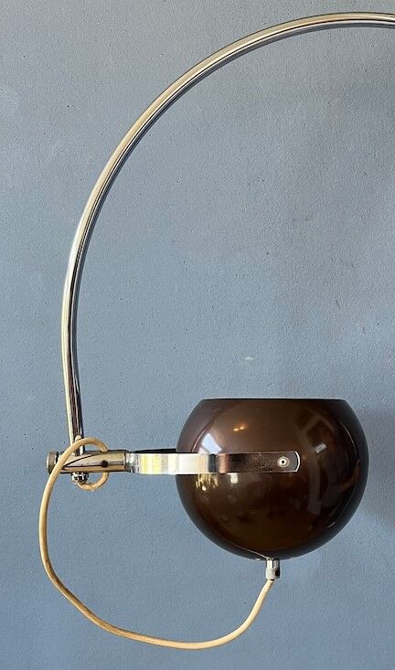 Wall lamp arc lamp Herda eyeball chrome space age