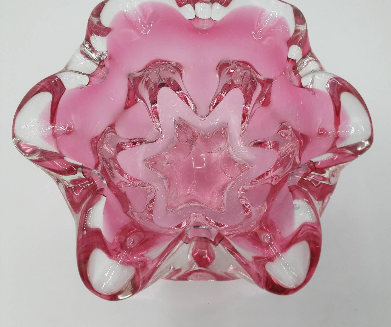 Art glass bowl from the 1960s, by Joseph Hospadka - Chribska Glassworks