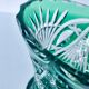 Vase Art Déco en cristal taillé vert