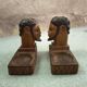Pair of vintage wooden bookends