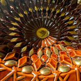 Large decorative openwork ceramic dish Vallauris 60s