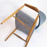 Armchair - Teak - Blue fabric seat - Kurt Olsen - Danish design - 1960s
