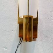 Applique en laiton et opaline, 1950