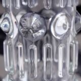 Vintage Sklo Union Molded Glass Vase 1970