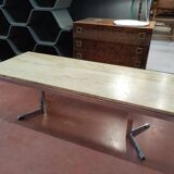 Travertine coffee table