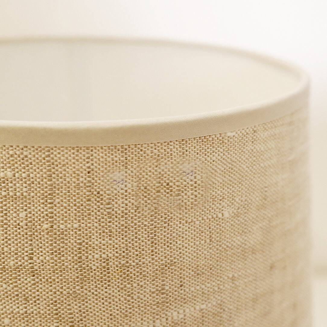 Pair of French stone lamps, 1970s - New linen lampshade