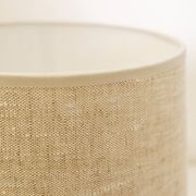 Pair of French stone lamps, 1970s - New linen lampshade