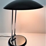 Aluminor lamp chrome metal and matt black design 80s