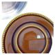 Tea service for Six vintage boch pattern brown, white and green