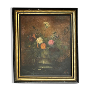 Huile sur toile fleurs