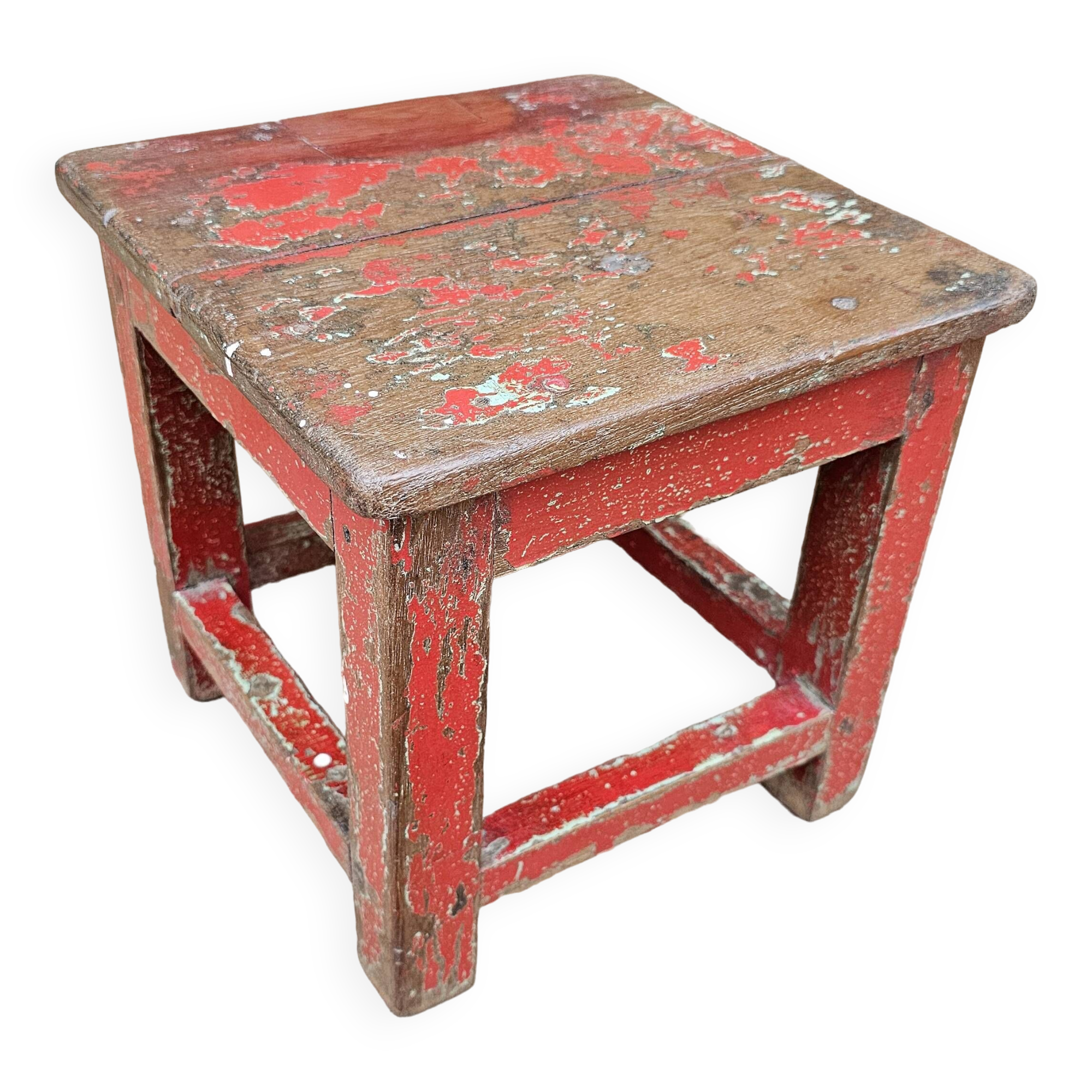 Old Burmese teak tea table