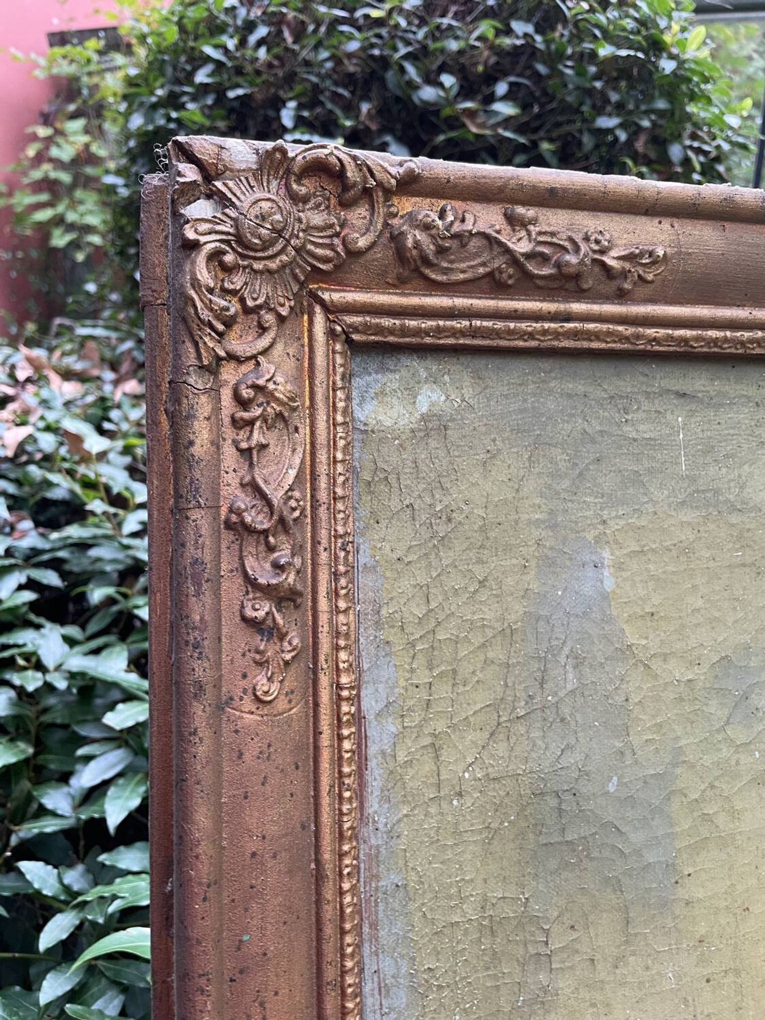 Mantelpiece mirror with bergère
