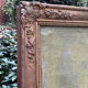 Mantelpiece mirror with bergère