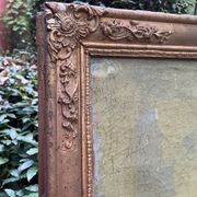 Mantelpiece mirror with bergère