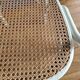 Chair / armchair cannage and wood painted shaby vintage