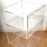 Vintage plexiglass side furniture
