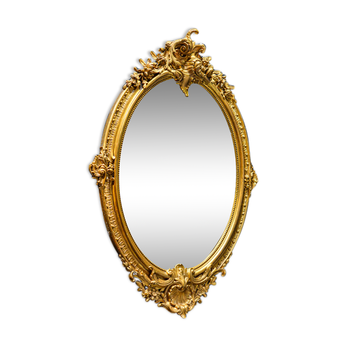 19th-century golden mirror