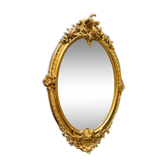 19th-century golden mirror