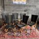 6 chaises vintages de terrasse de bistrot parisien en rotin