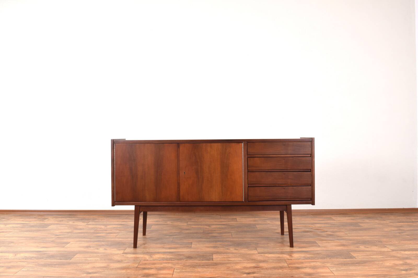Mid-Century Walnut Sideboard by S. Albrecht, 1960s.