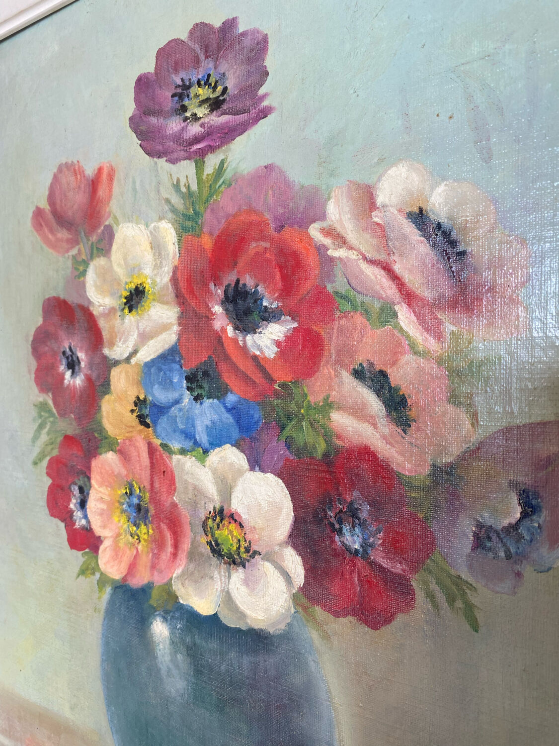 Oil on canvas "anemones"