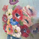 Oil on canvas "anemones"