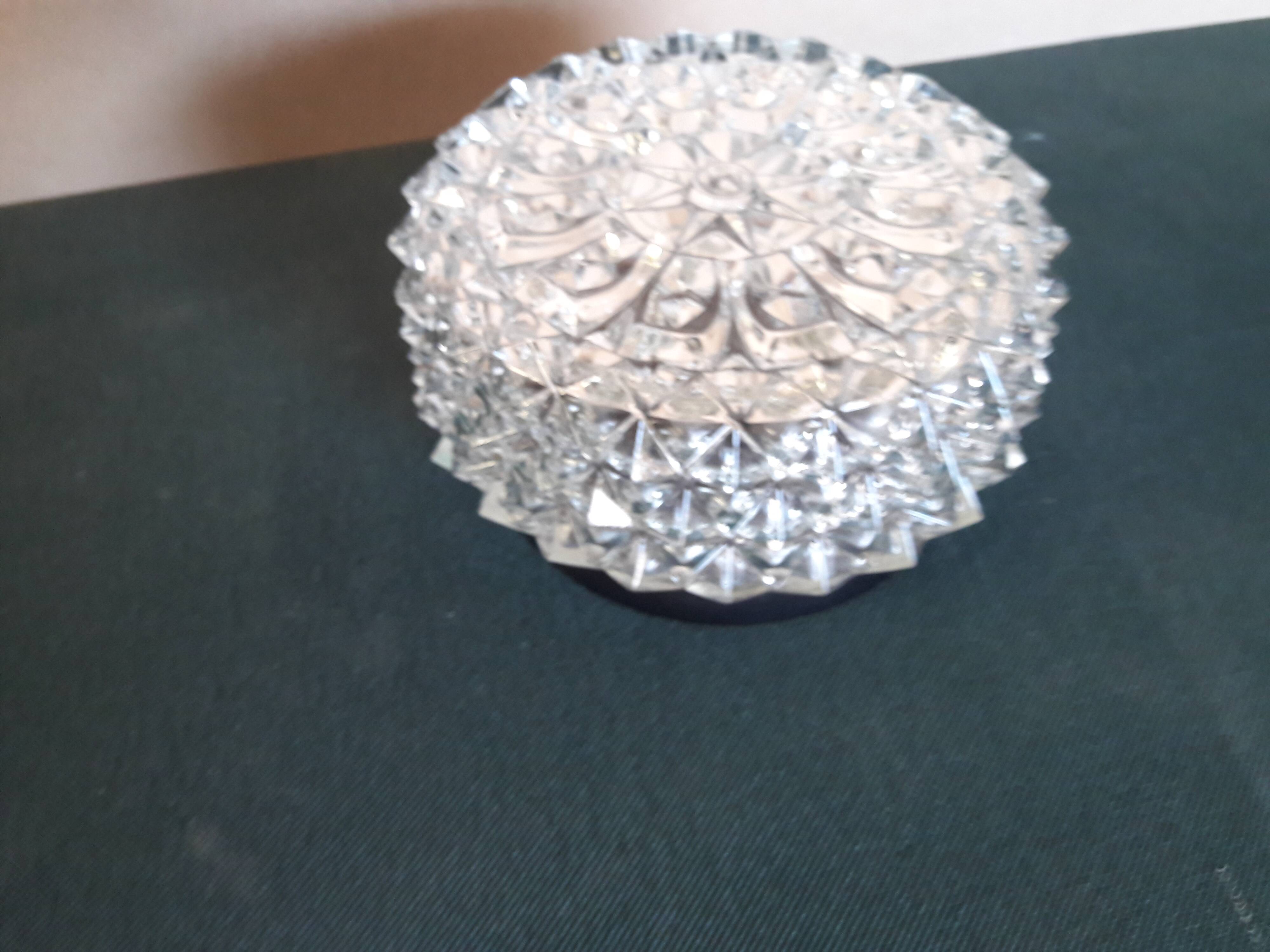 Round molded glass ceiling light