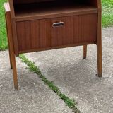 Set of 2 Mid-Century Varia bedside tables in brown mahogany, 1950s.