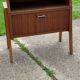 Set of 2 Mid-Century Varia bedside tables in brown mahogany, 1950s.