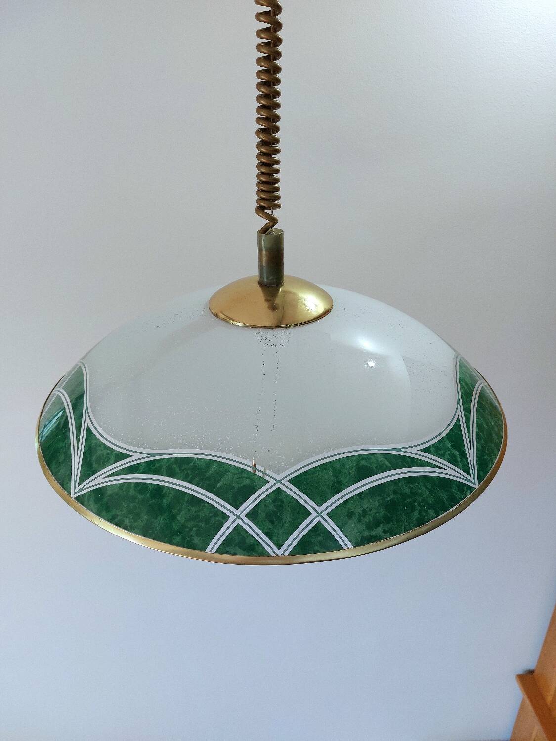 Suspension monte et baisse verre vintage italienne