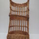 bread basket / handmade umbrella door in honey-coloured wicker