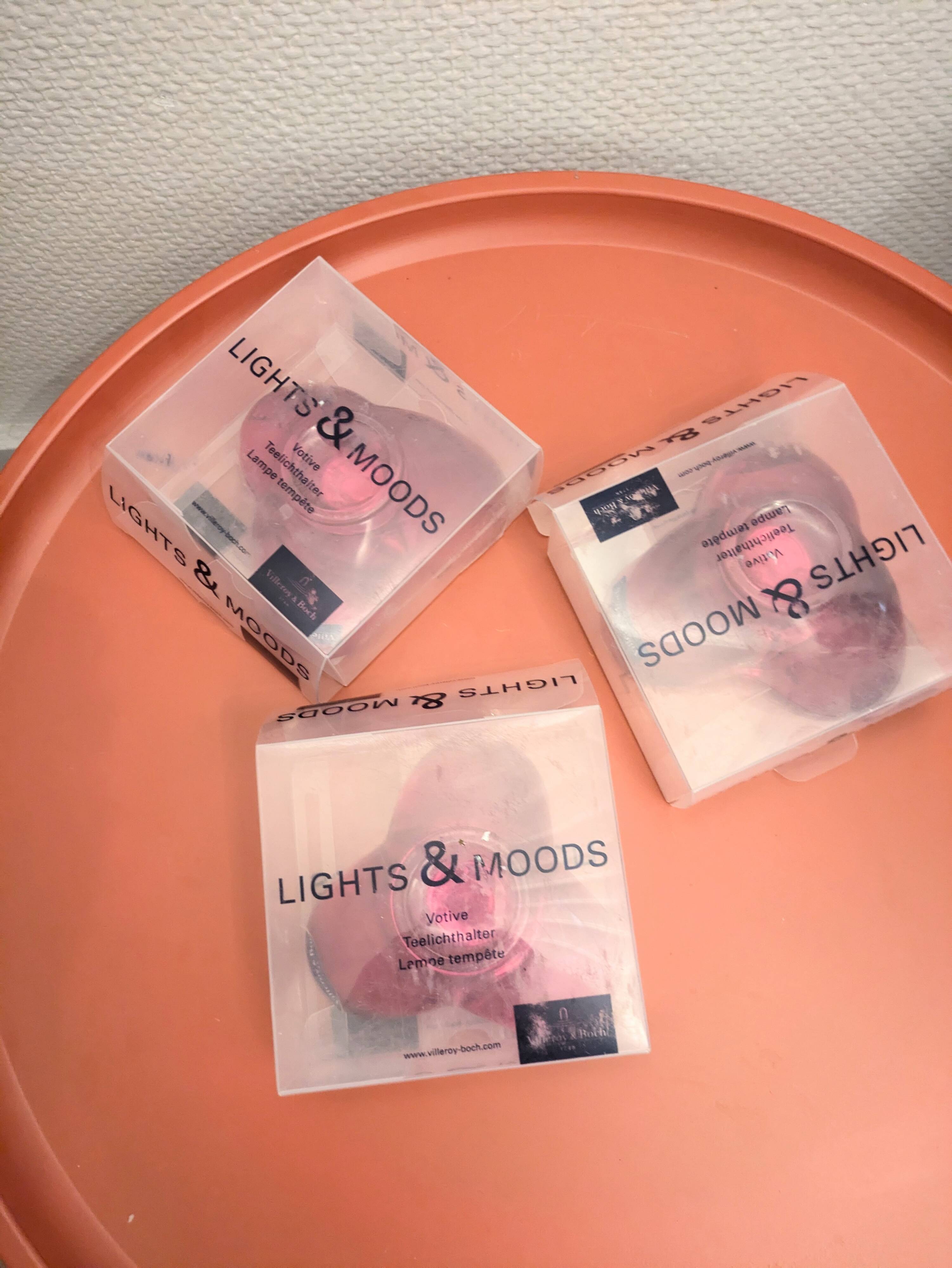 3 Villeroy and Boch design tealight holders