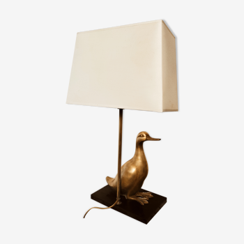 Lamp with brass duck