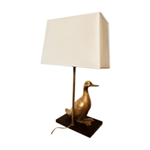 Lampe avec canard en laiton