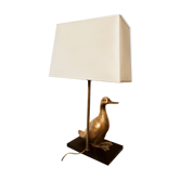 Lamp with brass duck