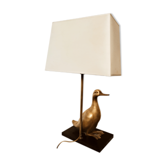 Lamp with brass duck