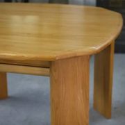 Solid elm table in the style of Maison Regain, 1970s