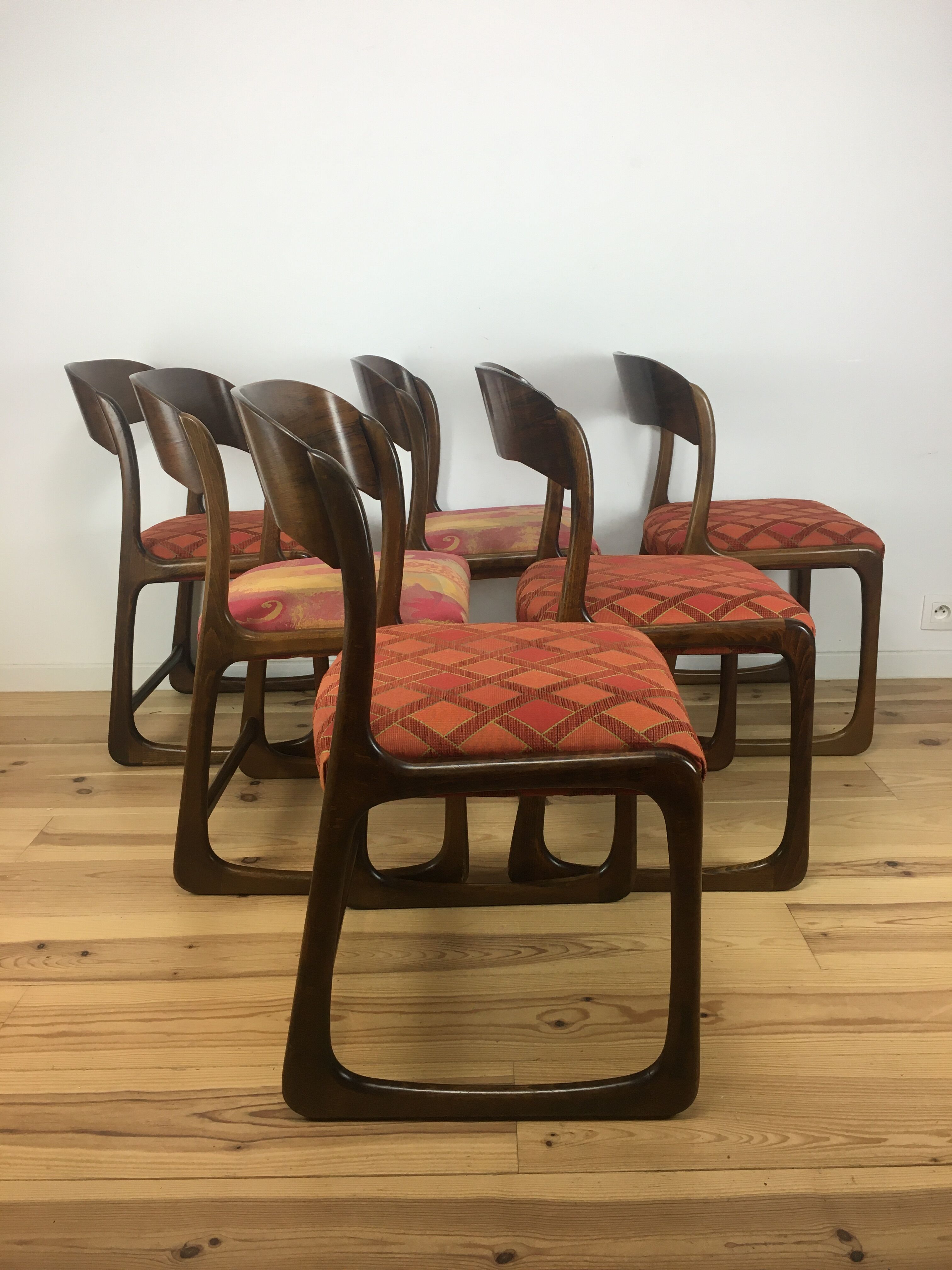 6 Baumann chairs sled rosewood