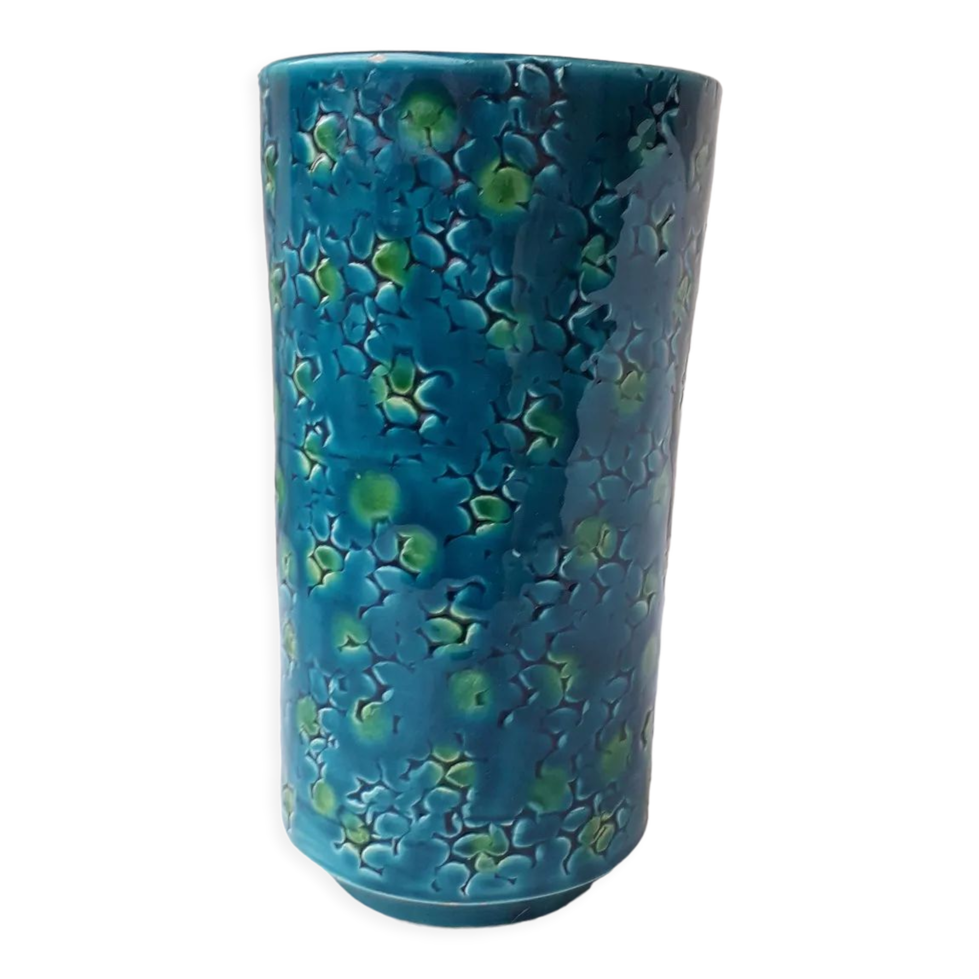 Blue ceramic vase