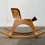 Mid-century wooden rocking horse, 1960s