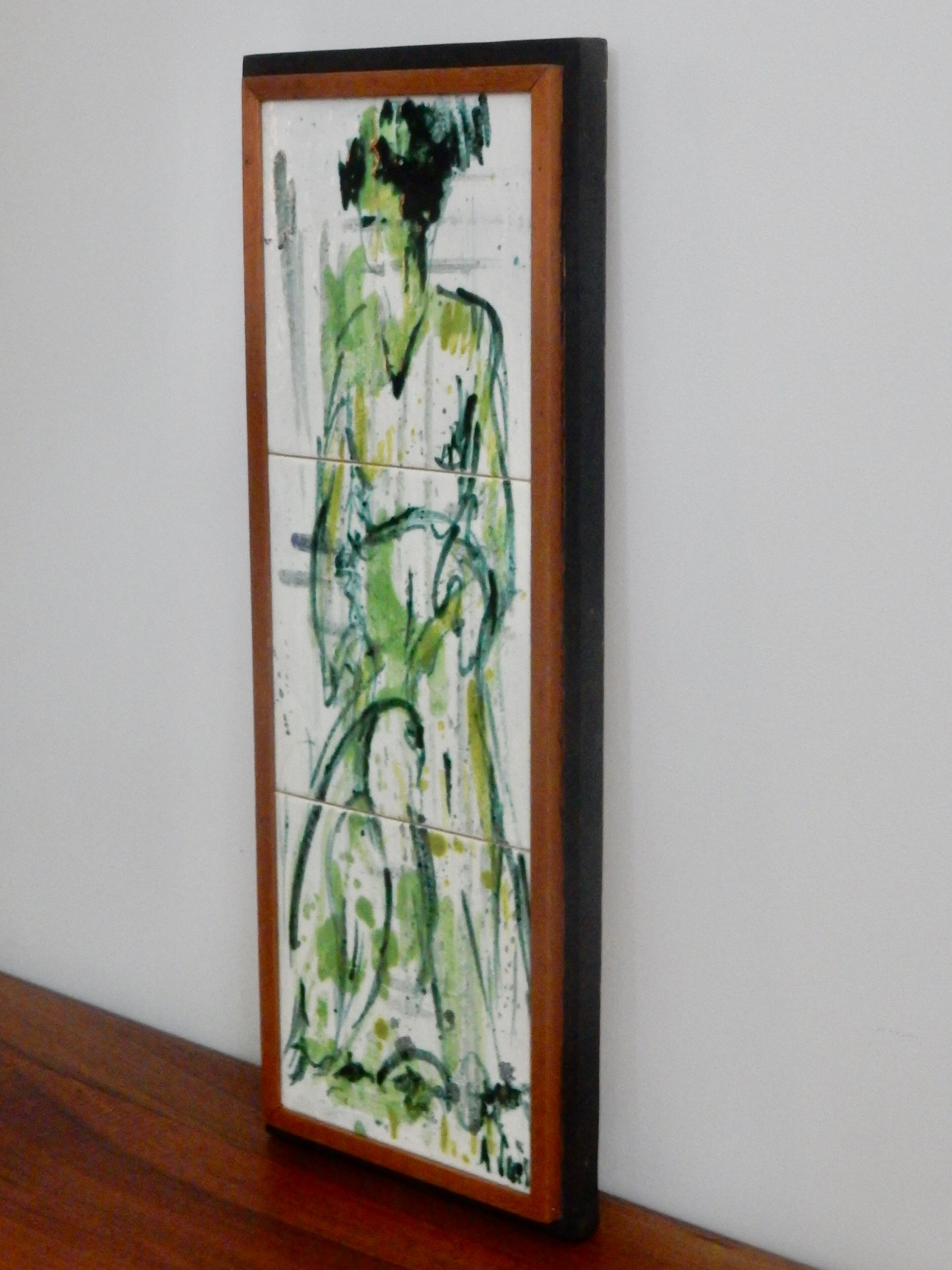 60s vintage ceramic tile panel from A. Suez