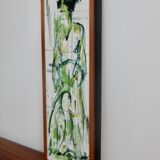 60s vintage ceramic tile panel from A. Suez