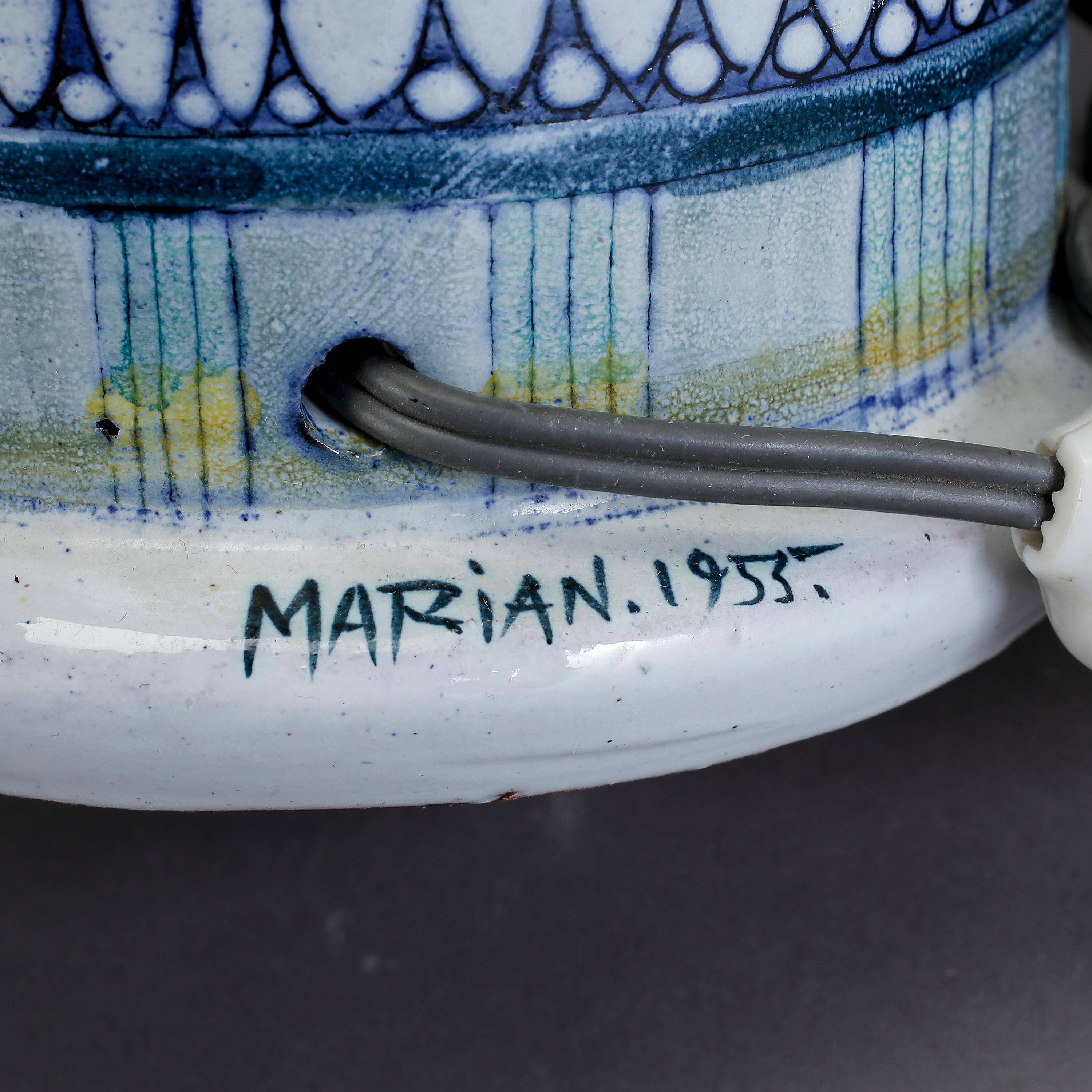 Table lamps by Marian Zawadzki for Tilgmans, Sweden, 1950, signed.