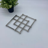 Trivet, silver metal, art deco, vintage, extendable