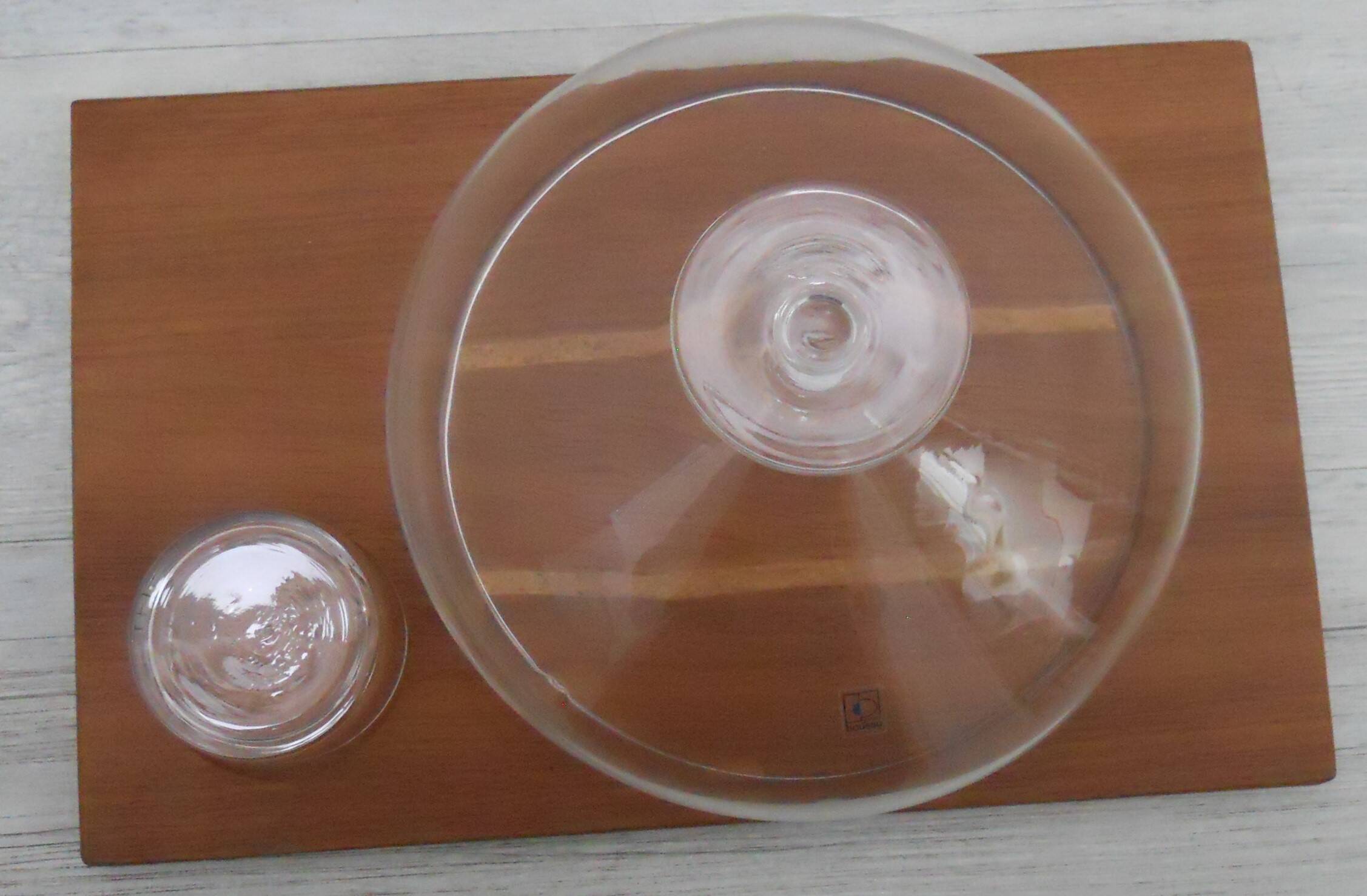 Cheese platter and its boussu crystal bell