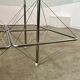 Old Italian design architectural coffee table from the 70s vintage glass and metal