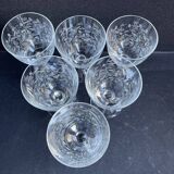 Port wine service – Blown, engraved and cut crystal – Art Deco