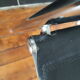 Lot of 3 vintage metal and skai armchairs