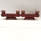 Set of 2 Art Deco candlesticks from the 1930s
